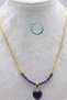 Handmade Sapphire Stone Studded Star Stone Heart Pendant Design Necklace – Natural Stone Non-Tarnish Steel Women's Necklace - 3