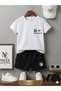 Summer Children's T-Shirt Shorts Unisex (Small Bmw Print on the Left)