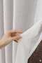 Linen Tulle Curtain 1E2,5 Pleated Ready-To-Hang Straight Tulle Curtain for Living Room and Rooms - 2