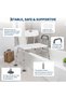 Bathtub transfer bench and shower chair with non-slip aluminum body, shower chair with padded backrest and armrests, adjustable seat height, supports up to 300 lbs - 5