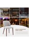 Set of 2 Wooden Dining Chairs, Upholstered Kitchen Chairs, Dining Room with Padded Seat and Wooden Legs, Modern Fabric Side Chair for Kitchen, Dining Room, Restaurant, Cafe, Gray - 6