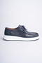 Genuine Leather Men's Navy Blue Casual Shoes White Sole Orthopedic Comfortable Milano Model - 5
