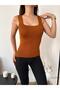 Women's Ultra Premium Soft Square Neck Strap Knitwear Bodysuit - 4