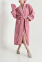 Partial Velvet 3 Piece Bathrobe Set |   Bathrobe + Head Towel + Washcloth |   Soft Textured |   High Water Absorption - 4