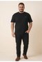 Plus Size Cotton Soft Texture Breathable Fabric Relaxed Fit Crew Neck Ve Collar 2 Pieces T-Shirt - 3