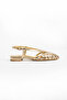 Rozalyn Satin Satin Detailed Round Toe Thick Heel Women's Sandals Ballet Flats - 4
