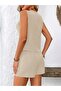 Women's Strappy Button-Front Asymmetrical Detailed Blouse and Lined Shorts Two-Piece Set - 4