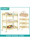 2-in-1 Baby Diaper Cart & Nursery Organizer, 3-Tier Mobile Utility Cart, Detachable Diaper Caddy Organizer, Metal Rolling Trolley Cart, Large Storage for Baby Essentials