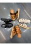 Black Leather Velcro Orthopedic Women's Slippers