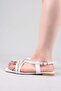 Cudi Gold Buckle Flip-Flop Sandals White - 4
