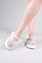 Banfo Stone Embellished Mesh Ballerina Flats White - 4
