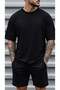 Men's oversize loose t-shirt i can fly black - 4