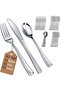 Premium Silver Plastic Cutlery Set, 30 Pieces Flatware Collection Includes 10 Spoons, 10 Forks and 10 Knives, Elegant Reusable Dining Tableware for Home Kitchen and Serving