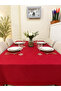 Red Linen Tablecloth |   Liquid-Proof & Stain-Resistant |   Custom Size Production |   Oeko-Tex ®   100 - 3