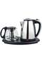 Electric Stainless Steel Tea Kettle And Glass Teapot Combination Set 1800W 2.0L Capacity