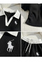Polo Collar Ribbed Lycra Luxy 2-Piece Tracksuit Set - 2
