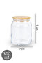 6-Piece Glass Spice Jar Set with Bamboo Lids, Vacuum Lids, Transparent Labeled Spice Jars, Dowry Set - 4