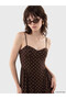 فستان I Heart Roba بياقة على شكل قلب وحزام منقط من Freezen Store - 3