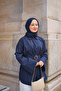 Women's Buckle Detailed Long Belted Shirt Navy Blue - 4