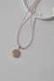 Certified 4 mm Pink Quartz Natural Stone Necklace