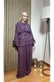 Women's Elara Voile Fabric Pants Suit |   Belted, Draped Hijab Set with Flywheel Detail