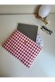 13-14 Inch -15.6 Inch Red Checkered Pattern Laptop Sleeve, Women's Notebook Sleeve, Briefcase - 7