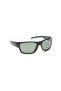 Polarized Sunglasses Black Frame Green Mirror Lens 60mm - P314GR2PV