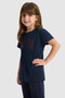 Girl's Crew Neck Navy Blue Basic T-Shirt 50325631-Vr033 - 4