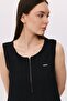 Zippered Asymmetrical Crinkle Tank Top - 3