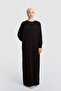 Sports Sweat Cotton Dress Black - 5