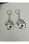 Set of 2 Playing Card Keychains - Royal Flush Ace of Spades Lucky Lover and Couple Bag Ornament - 3