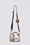 Women's Genuine Leather Flap Mini Shoulder Bag with Card Holder and Keychain Compartment, Small Size - 4