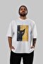 For the Sake of Cat Love 73 Front Cat Printed White Oversize T-Shirt 100% Cotton Unisex Cat Lover Premium Design - 6