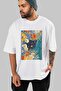 For the Love of Cats 103 Front Cat Printed White Oversize T-Shirt 100% Cotton Unisex Cat Lover Premium Design - 7