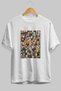 For the Love of Cats 114 Front Cat Printed White Oversize T-Shirt 100% Cotton Unisex Cat Lover Premium Design