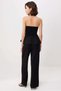 Women's Strapless Peplum Detailed Wide Leg Long Knitted Suit Soft Touch Fabric Comfortable Cut Casual Modern - 5