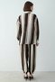 Women's Oversize Striped Woven Suit V-Neck Long Sleeve Loose Fit Casual Comfortable Daily Modern Stylish - 5
