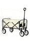 FFD Heavy Duty Folding Utility Wagon Cart, Adjustable Handle All-Terrain Wheel Collapsible Trolley, 80KG Load 600D Oxford Fabric Portable Wagon for Camping Beach Garden Shopping Outdoor Activities