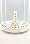 White Bridal Basket, Velvet with Daisy Decorations, Henna Engagement Wedding Promise Circumcision - 3