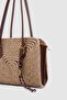 Giorno Charmlı Straw Shoulder Bag Brown - 4