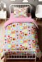 Flower Squares Patterned Single Baby Kids Bedding Set - 2