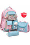 Korean Model Primary School School Bag Set of 3 Waterproof Backpack Lunch Bag Pencil Case