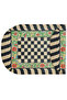 Passy Decorative Door Mat Floral Checkerboard Patterned Jute Look Farmhouse Entrance Mat - 4
