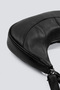 Women's Genuine Leather Soft Textured Baguette Crossbody Bag with Shoulder Strap - 5