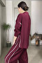 Comfortable Fit Shirt and Pants Set with Side Stripe Embroidery - 2