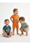 Unisex Baby Camisole Summer Printed Short Sleeve Romper 3-Pack - 2