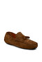 Men's Genuine Suede Tan Color Tasseled Moccasins - 6