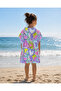 Heart Patterned Children's Poncho Towel Hooded Sea Beach Pool Poncho - 4