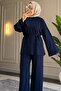 6050 - Stylish, Comfortable, Soft Modal Knitted Fabric Women's Set with Waist Tie Detail - 3