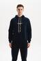 Ar-Ma Men's Hooded Sweatshirt with Text Print, Pocketless, Knitted Fabric, Regular Fit, 70% Cotton, 30% Polyester 3